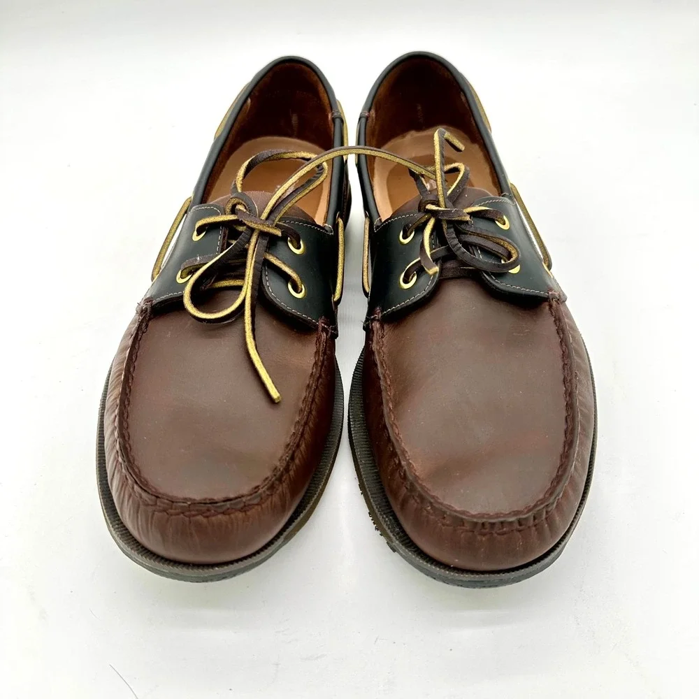 Rockport Men's Size 14 Leather Boat Shoes K71275 Chocolate/Bark